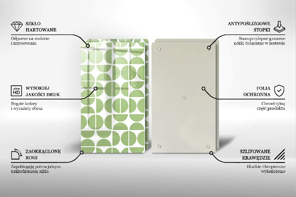 Glas Herdabdeckplatte Muster aus Boho-Formen