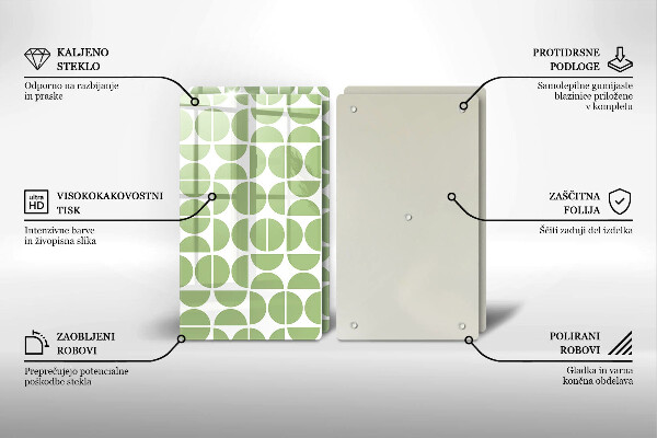 Glas Herdabdeckplatte Muster aus Boho-Formen