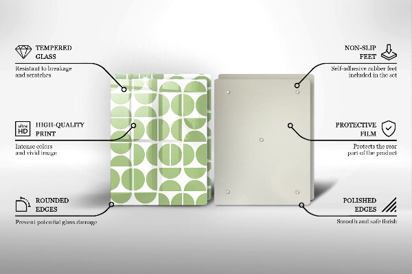 Glas Herdabdeckplatte Muster aus Boho-Formen