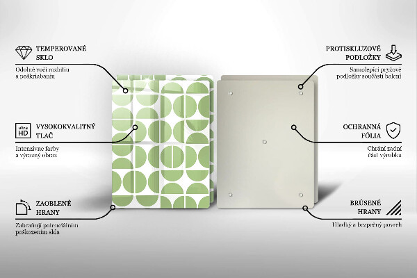 Glas Herdabdeckplatte Muster aus Boho-Formen