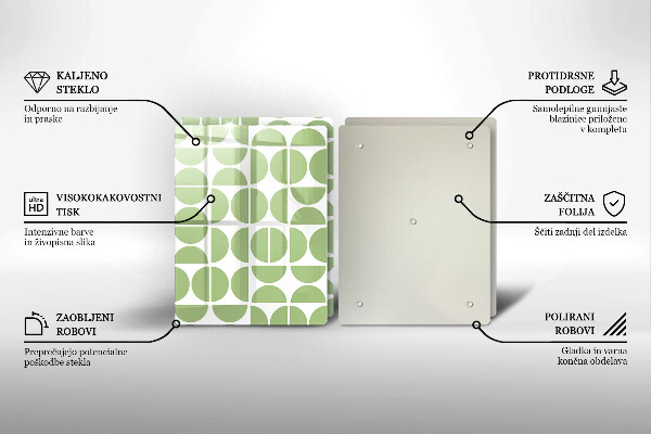 Glas Herdabdeckplatte Muster aus Boho-Formen