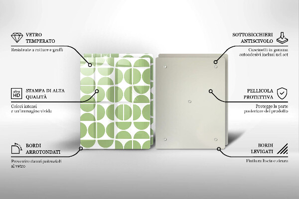 Glas Herdabdeckplatte Muster aus Boho-Formen