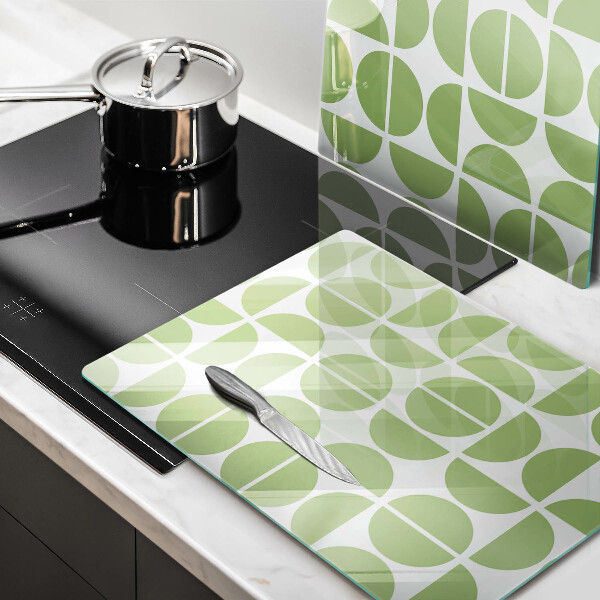 Glas Herdabdeckplatte Muster aus Boho-Formen