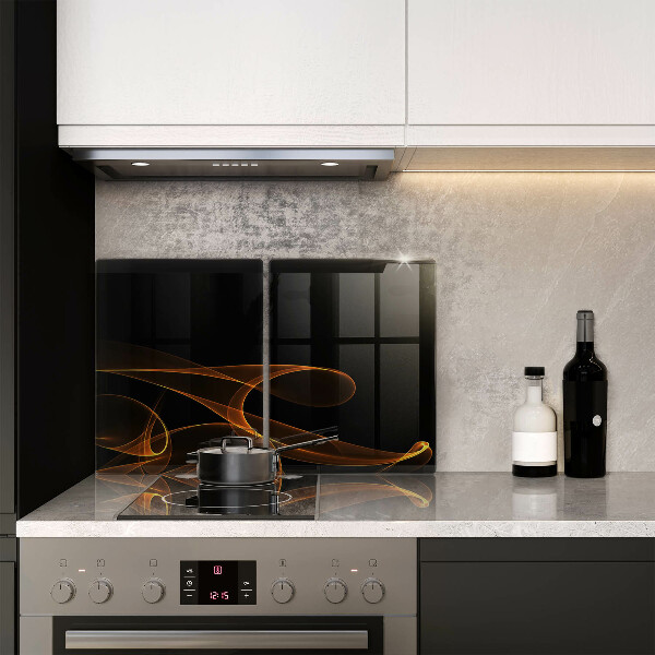 Glas Herdabdeckplatte Abstrakte Linien