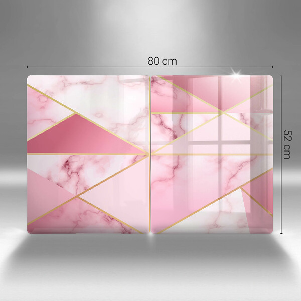 Glas Herdabdeckplatte Geometrischer Marmor