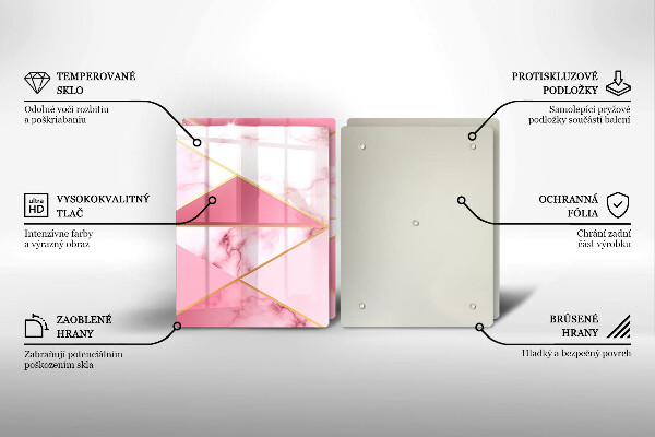 Glas Herdabdeckplatte Geometrischer Marmor