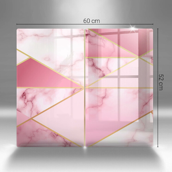 Glas Herdabdeckplatte Geometrischer Marmor