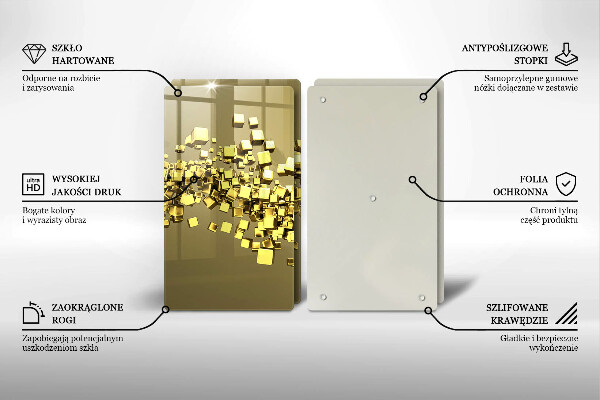 Glas Herdabdeckplatte Abstrakte 3D-Geometrie