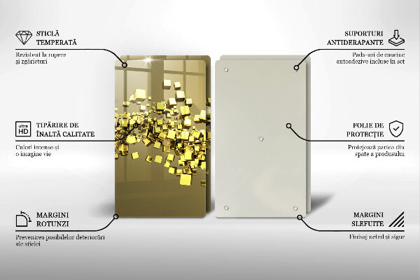 Glas Herdabdeckplatte Abstrakte 3D-Geometrie