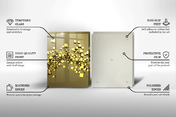 Glas Herdabdeckplatte Abstrakte 3D-Geometrie