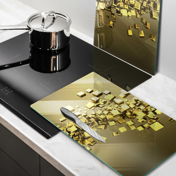 Glas Herdabdeckplatte Abstrakte 3D-Geometrie