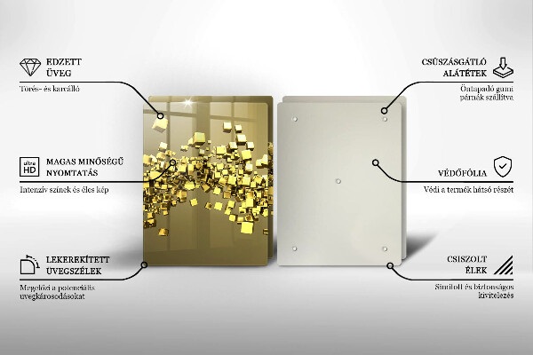 Glas Herdabdeckplatte Abstrakte 3D-Geometrie