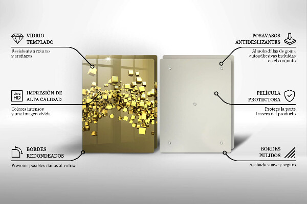 Glas Herdabdeckplatte Abstrakte 3D-Geometrie