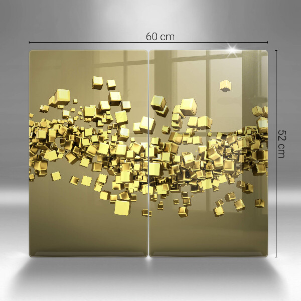 Glas Herdabdeckplatte Abstrakte 3D-Geometrie