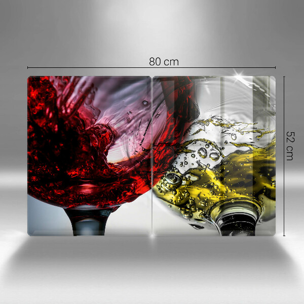 Glas Herdabdeckplatte Gläser Wein