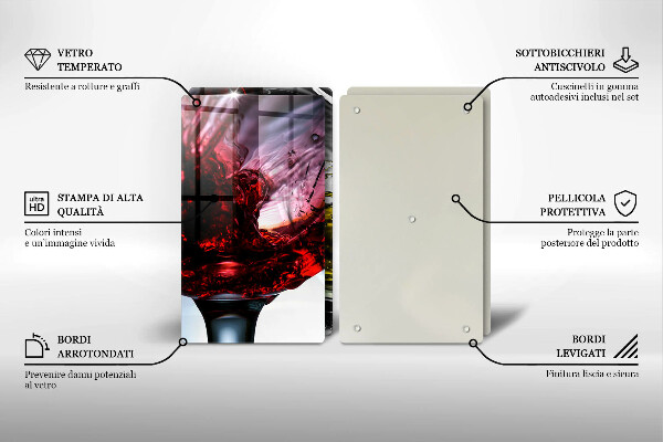 Glas Herdabdeckplatte Gläser Wein