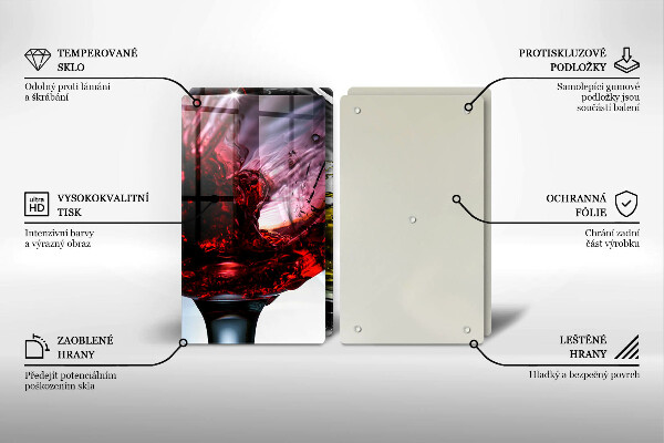 Glas Herdabdeckplatte Gläser Wein