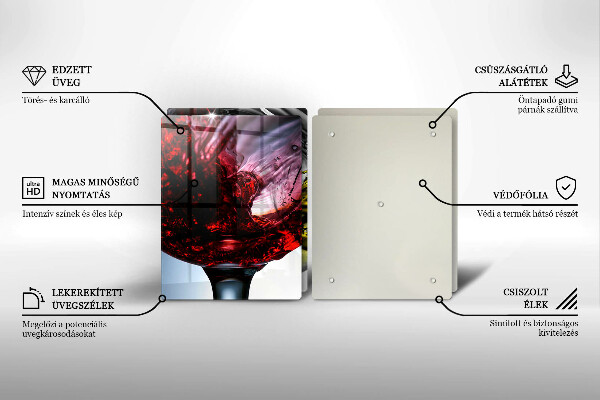 Glas Herdabdeckplatte Gläser Wein
