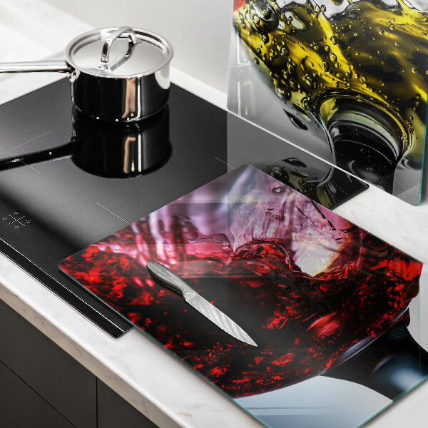 Glas Herdabdeckplatte Gläser Wein