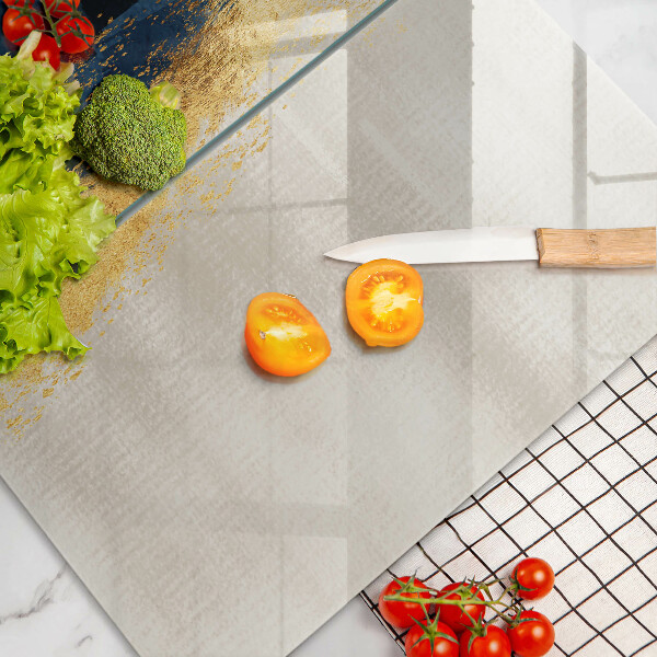 Glas Herdabdeckplatte Goldabstraktion