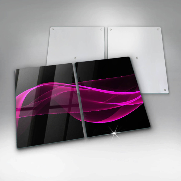 Glas Herdabdeckplatte Rosa Abstraktion