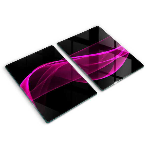 Glas Herdabdeckplatte Rosa Abstraktion
