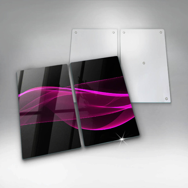 Glas Herdabdeckplatte Rosa Abstraktion
