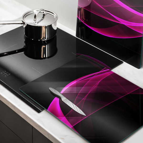 Glas Herdabdeckplatte Rosa Abstraktion