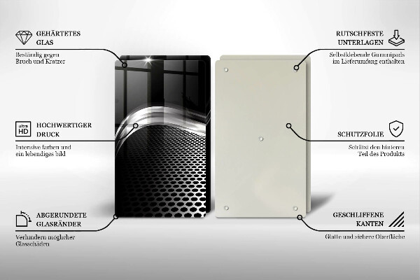 Glas Ceranfeldabdeckung Metallstruktur