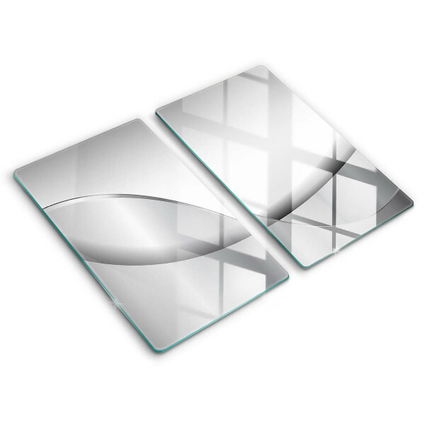 Glas Herdabdeckplatte Abstraktes Liniendesign
