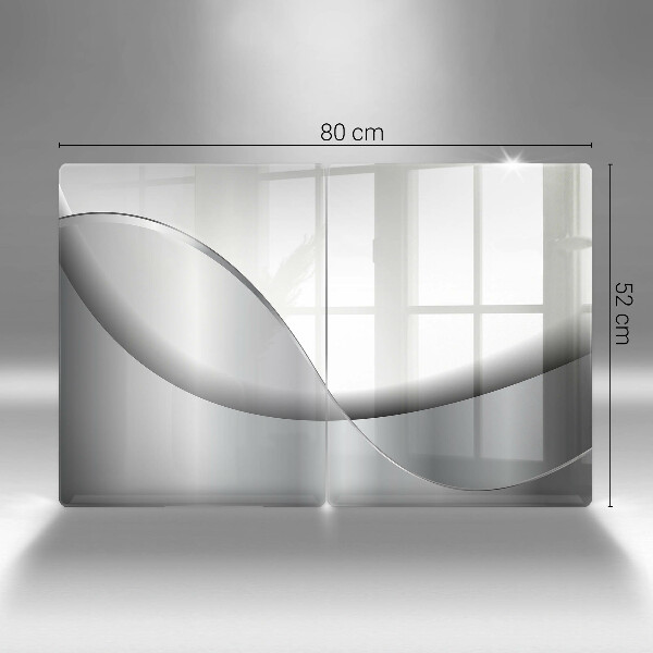 Glas Herdabdeckplatte Abstraktes Liniendesign