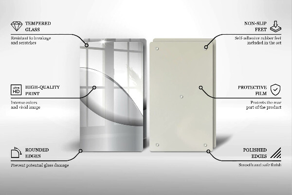 Glas Herdabdeckplatte Abstraktes Liniendesign