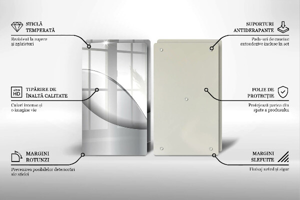 Glas Herdabdeckplatte Abstraktes Liniendesign