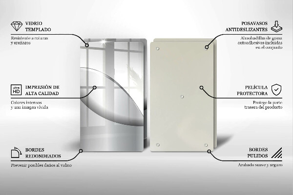 Glas Herdabdeckplatte Abstraktes Liniendesign