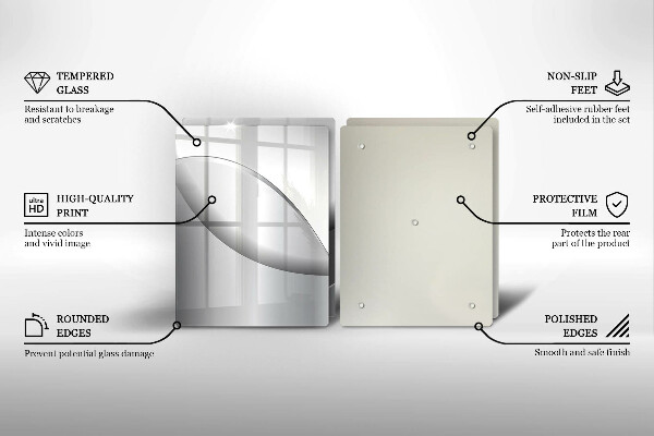 Glas Herdabdeckplatte Abstraktes Liniendesign