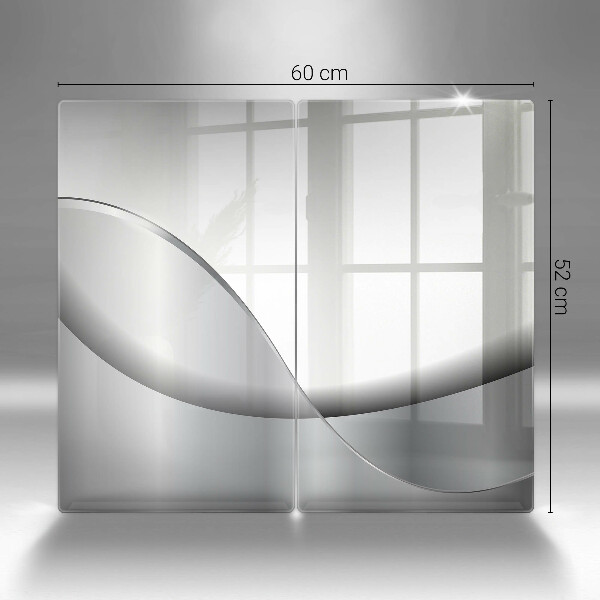 Glas Herdabdeckplatte Abstraktes Liniendesign