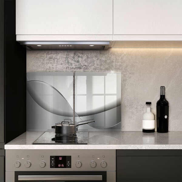 Glas Herdabdeckplatte Abstraktes Liniendesign