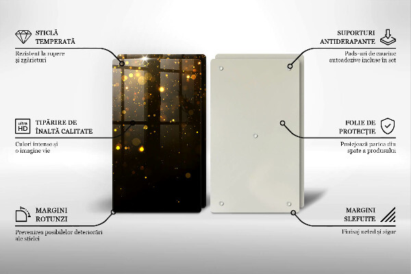 Glas Ceranfeldabdeckung Goldglitter