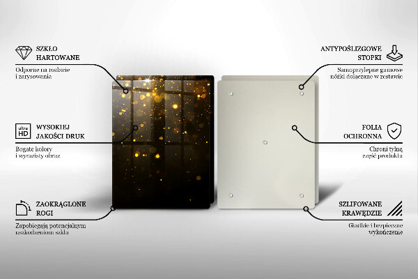 Glas Ceranfeldabdeckung Goldglitter