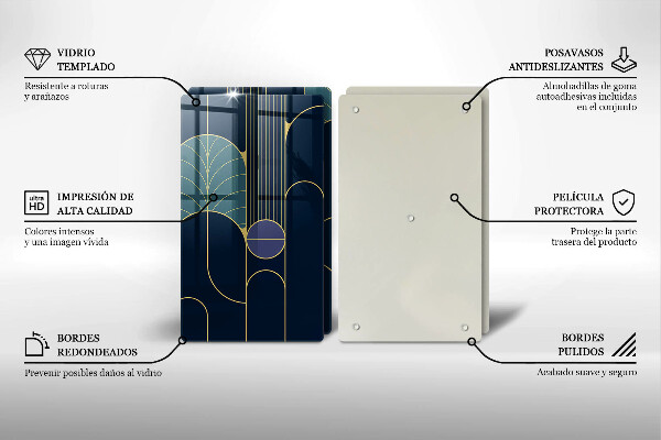 Glas Herdabdeckplatte Abstraktes Thema