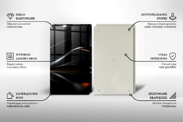 Glas Ceranfeldabdeckung Abstraktes 3D-Design