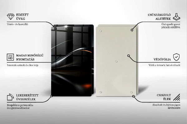 Glas Ceranfeldabdeckung Abstraktes 3D-Design