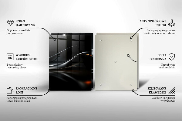 Glas Ceranfeldabdeckung Abstraktes 3D-Design