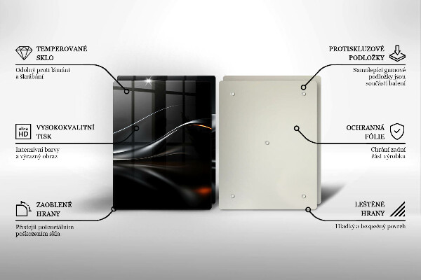 Glas Ceranfeldabdeckung Abstraktes 3D-Design