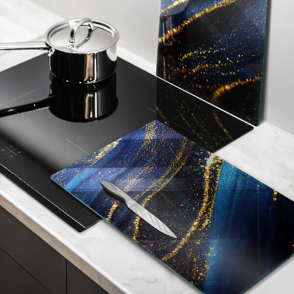 Glas Ceranfeldabdeckung Marineblaue Abstraktion