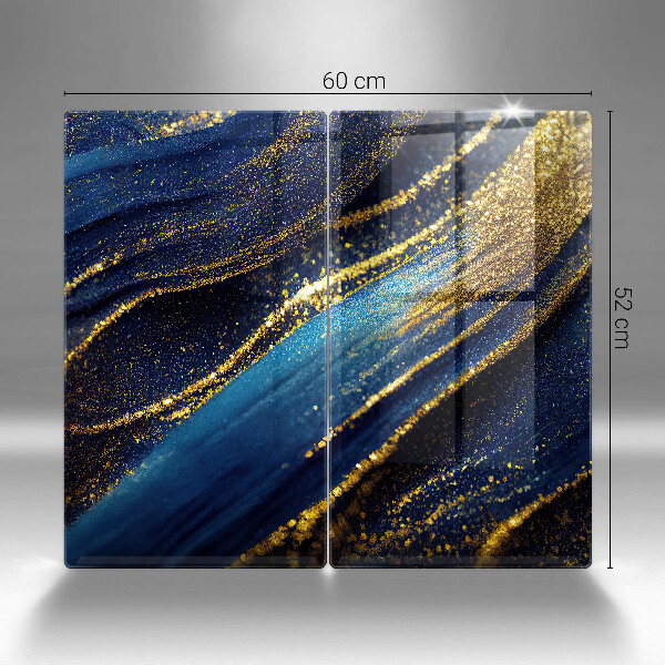 Glas Ceranfeldabdeckung Marineblaue Abstraktion