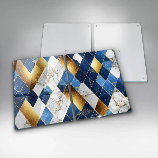 Glas Ceranfeldabdeckung Goldene Marmorrauten