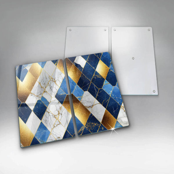 Glas Ceranfeldabdeckung Goldene Marmorrauten