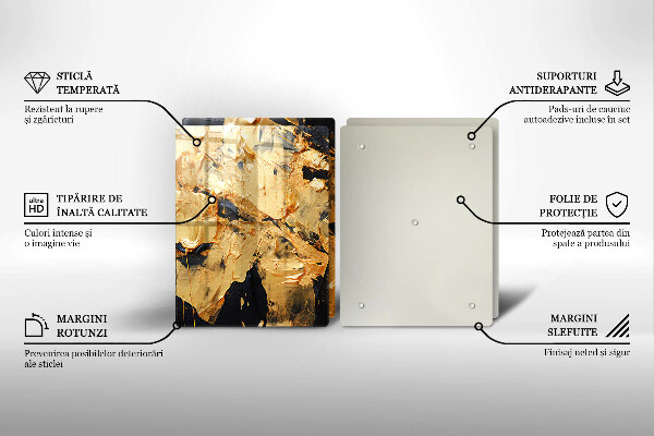 Glas Ceranfeldabdeckung Elegante Farbstruktur