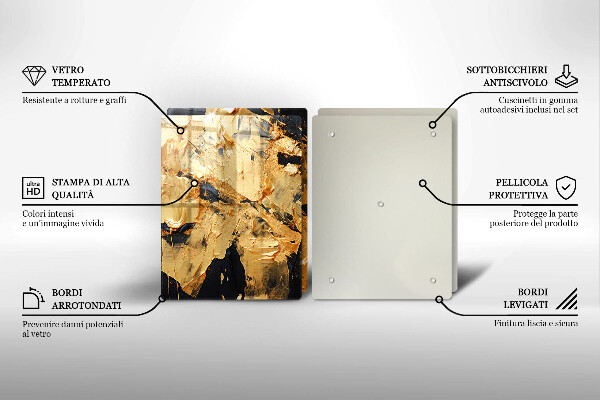 Glas Ceranfeldabdeckung Elegante Farbstruktur